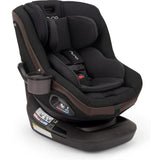 Nuna REVV™ maxx Rotating Convertible Car Seat in Caviar color, featuring an ergonomic design, adjustable headrest, and cup holder.