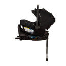 Nuna Triv Lx and Pipa Aire Rx travel system in caviar color, featuring a car seat with a base and support leg.