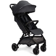 Nuna Trvl stroller in Ocean color, featuring a lightweight frame, adjustable canopy, and compact design for travel.