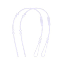 Silicone straps in lilac color, featuring two flexible adjustable lengths for versatile use.