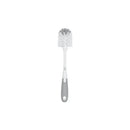 OXO Tot bottle brush with a gray handle and bristle cleaner, designed for efficient baby bottle cleaning.