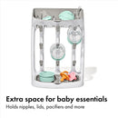 OXO Tot Space Saving Drying Rack in gray, designed for drying baby essentials like bottles, nipples, and pacifiers.