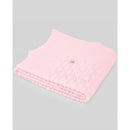 Paz Rodriguez - Baby Girl Knit Newborn Shawl Bico, Chalk Pink Image 1