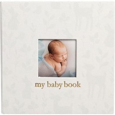 Pearhead Deer Print Square Baby Book, Memory Book Image 1