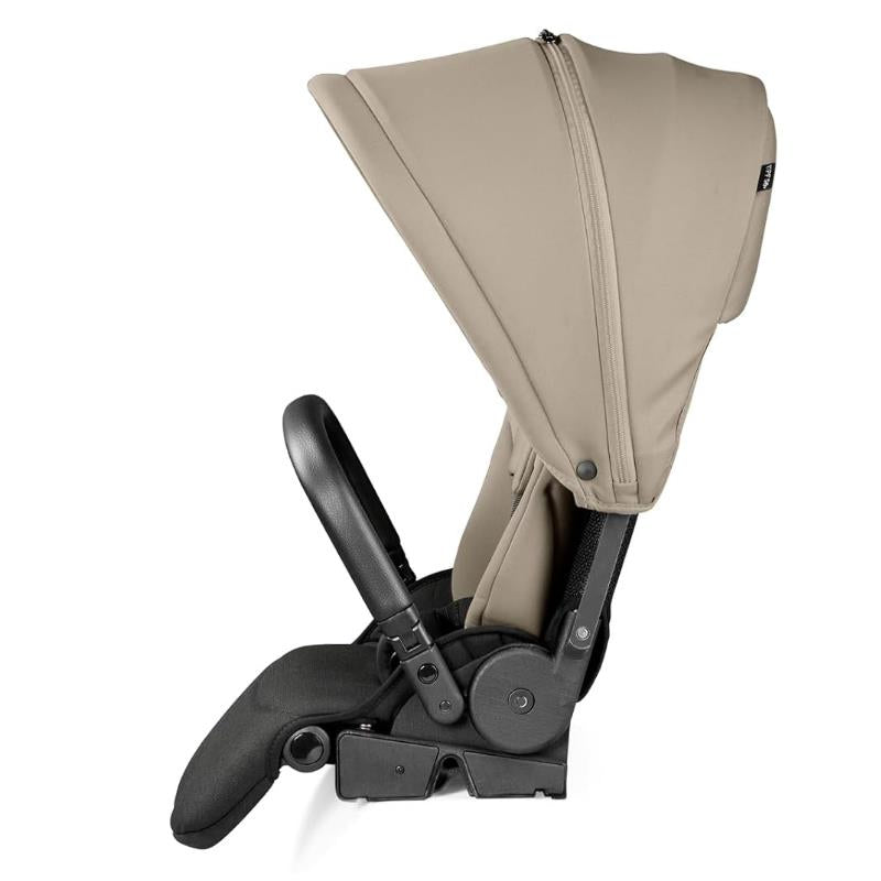 Full-size Peg-Perego City Loop stroller in Vanilla Blend, featuring a reversible seat and adjustable canopy.