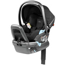 Infant car seat by Peg Perego, model Primo Viaggio 4-35 Lounge, in True Black with a safety harness and adjustable handle.
