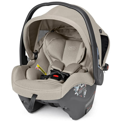 Peg Primo Viaggio Nido Infant Car Seat in Astral color, featuring a padded seat, adjustable canopy, and safety harness.
