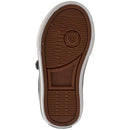 Grey Polo Ralph Lauren Easton Ii Ez Sneaker sole, featuring a textured brown rubber with logo detail and a white rim.