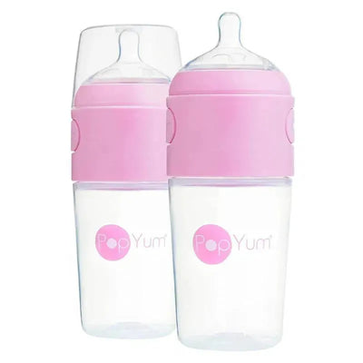 Popyum - 2Pk Anti-Colic Formula Making Baby Bottle 9 Oz, Pastel Purple Image 1