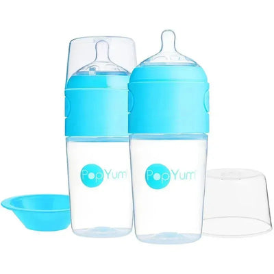 Popyum - 2Pk Anti-Colic Formula Making Baby Bottle 9Oz, Sky Blue Image 2
