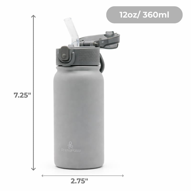 Primo Passi 12 oz Kids Insulated Straw Water Bottle, Pink Image 8