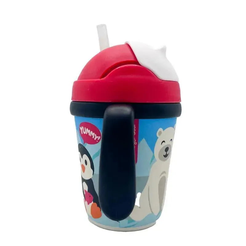Primo Passi - Bamboo Fiber Kids Cup With Handle/Straw, Winter Friends (Penguin/Polar) Image 7