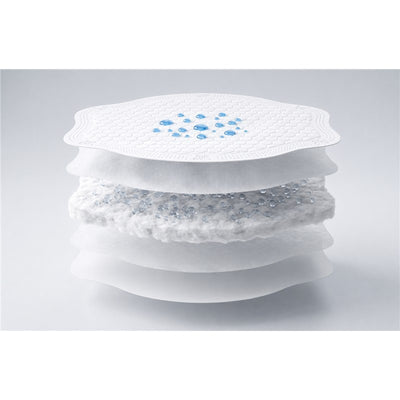 Primo Passi Disposable Nursing Breast Pads, featuring multiple layers with moisture-absorbing beads for enhanced comfort.