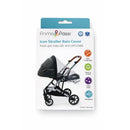 Primo Passi Icon Baby Stroller Rain Cover packaging featuring a stroller with a clear rain cover, highlighting features like rain protection and ventilation.