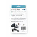 Primo Passi rain cover for Icon stroller, featuring clear material, and ventilation holes for weather protection.