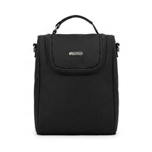 Primo Passi Insulated Bottle Bag in black, featuring a zippered closure and top handle for easy portability.