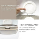 Prince Lionheart EVO Wipes Warmer, featuring TipTop Pillow to keep wipes moist and SuperSeal™ top for easy level checking.