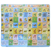 Colorful playmat featuring the alphabet with animal illustrations for each letter, labeled from A to Z.
