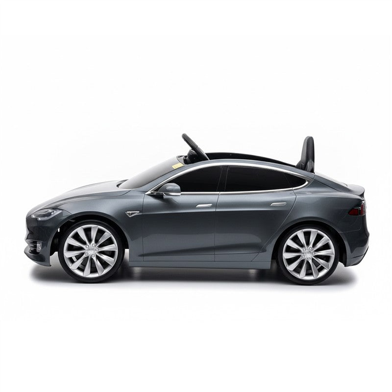 Radio Flyer - Tesla Model S for Kids Electric Car, Silver Metallic Image 4
