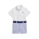 Ralph Lauren Baby - 3Pk Short-Sleeve Interlock Sport Shirt With Belt And Seersucker Short Image 1