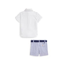 Ralph Lauren Baby - 3Pk Short-Sleeve Interlock Sport Shirt With Belt And Seersucker Short Image 2