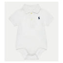 Ralph Lauren Baby - Short-Sleeve Basic Mesh Polo Bodysuit, White Image 1