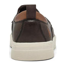 Chocolate brown and tan Ralph Lauren Baby-Toddler Filip sneakers, featuring a white sole and logo detail on the side.
