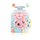 Razbaby Double Pack pacifiers featuring a penguin and puppy design, BPA-free, suitable for ages 0-36 months.
