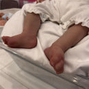Reborn Baby Doll - Animatronic Model Silicone Baby Reborn Girl, Closed Eyes, Rooted Hair Image 5