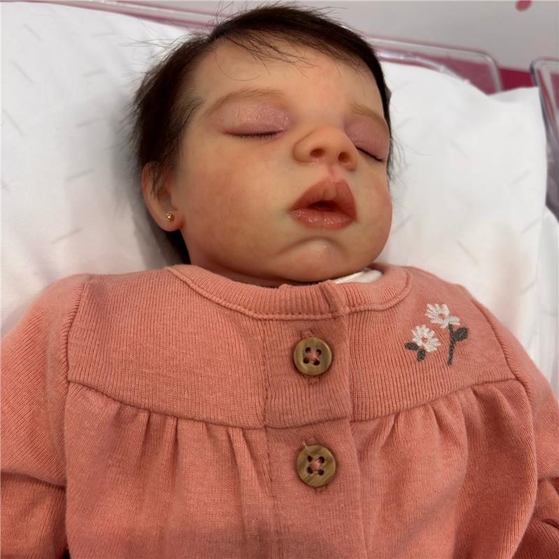 Reborn Baby Doll - White Vinyl, Megan Sleeping Image 2