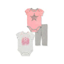 Reebok Bodysuit and Pants 3Pc Set - Hot Coral Image 1