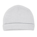 Grey knit beanie hat with a rolled cuff, part of a 2-pack set by Rose Textiles.