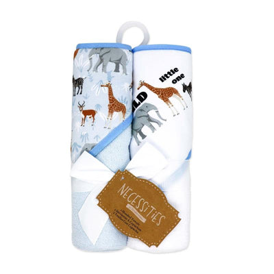Rose Textiles - 2Pk Hooded Towel Blue Safari Image 1