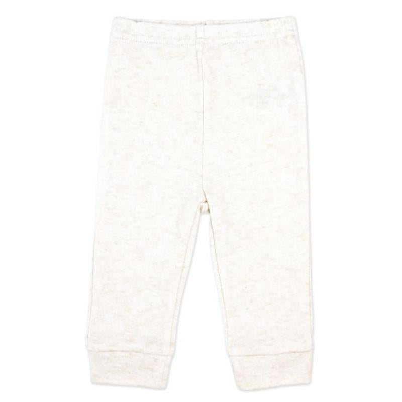 Cuffed beige pants from the Rose Textiles 2Pk Naturelle Pant Set, featuring an elastic waistband.