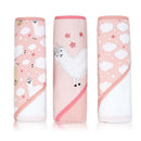Rose Textiles 3 Pack Hooded Towel Set, Pink Llama Image 1