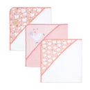 Rose Textiles 3 Pack Hooded Towel Set, Pink Llama Image 3