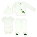 Rose Textiles - 4Pk Baby Neutral Take Me Home Set Green Dino Image 1