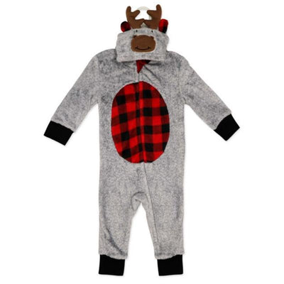 Rose Textiles - Baby Hooded Inf Fleece Pram, Moose Image 1