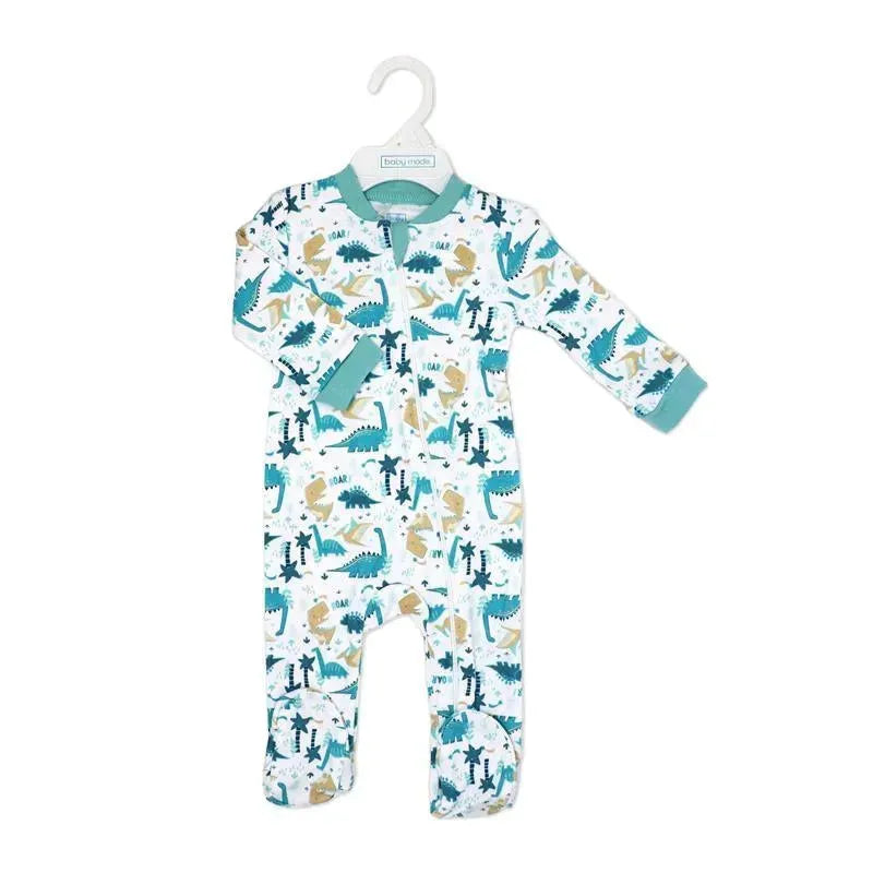 Rose Textiles - Boy Interlock Coverall, Dino Image 2