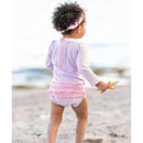 Rufflebutts - Lilac Seersucker One Piece Rash Guard  Image 2