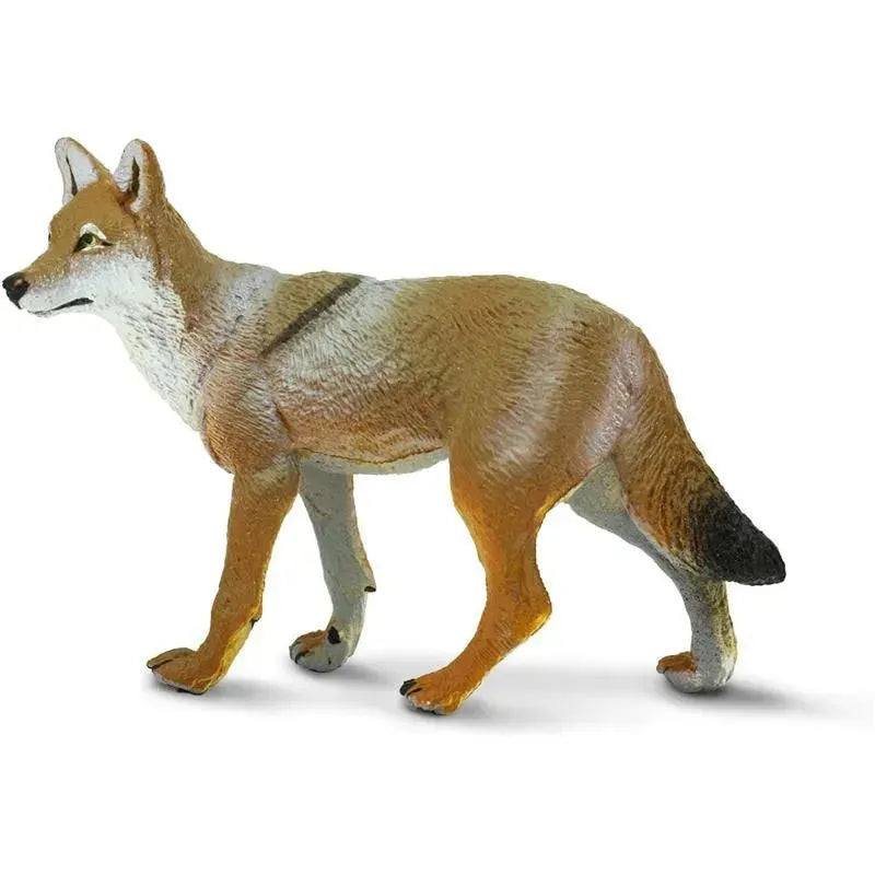 Lifelike 3.75-inch Coyote figurine by Safari Ltd., featuring realistic detailing and a naturalistic pose.