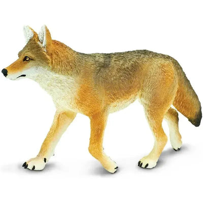 Detailed 6.5-inch coyote toy figurine with realistic features, including a textured fur design and intricate facial details.