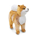Realistic standing Pomeranian dog figure with a fluffy tail, detailed fur texture, and expressive face.