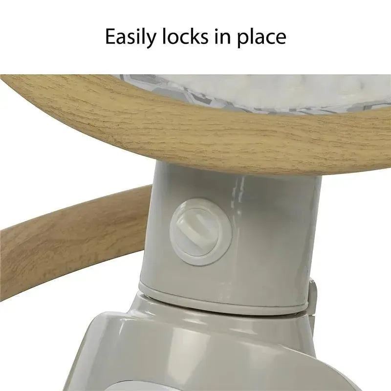 Easily locks in place feature of the Safety 1st - 5 Modes Bluetooth Swing, Dunes Edge.