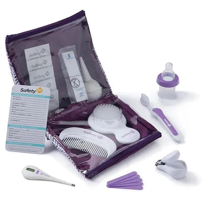 Deluxe Healthcare & Grooming Kit includes a thermometer, combs, a brush, and grooming tools in a zippered pouch.