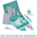 Deluxe Healthcare & Grooming Kit by Safety 1St, featuring brushes, combs, thermometer, nail clippers, and storage case.