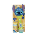 Sandy Ruben Disney Stitch musical bubble wand with blue Stitch head, bubble solution bottle, and instructions.