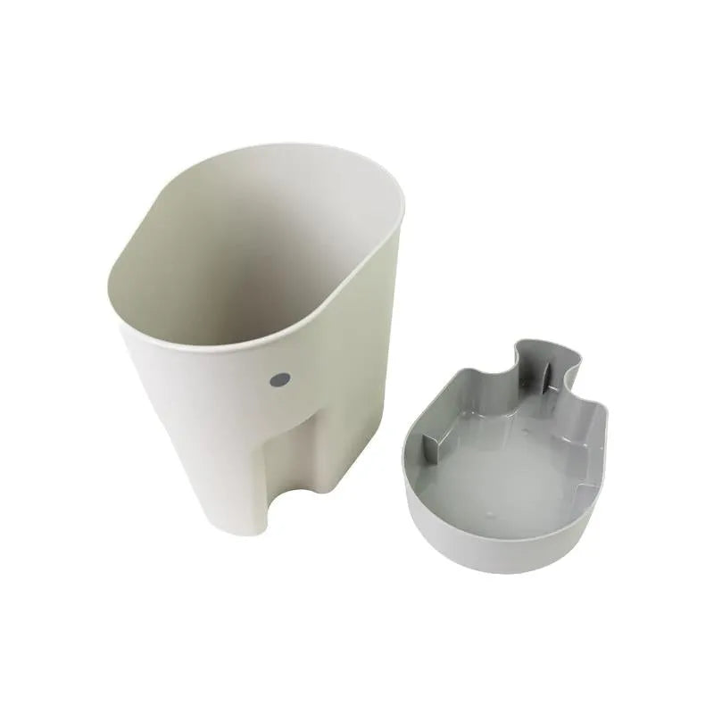 Grey Shnuggle Ellie Bath Toy Storage Scoop, featuring a larger scoop and a smaller, duck-shaped inner scoop for easy toy storage.