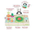 Baby Musical DJ Set toy features a light-up bunny, colorful buttons, and various sound effects for interactive play.