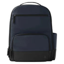 Flex Sporty Diaper Bag Backpack in navy, featuring multiple zippered compartments and a side pocket.